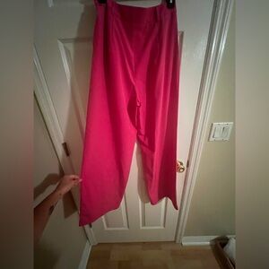 Hot Pink Wide Leg business/business casual high waist pants.